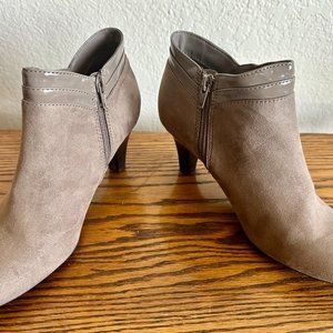 Beige Heeled Ankle Booties